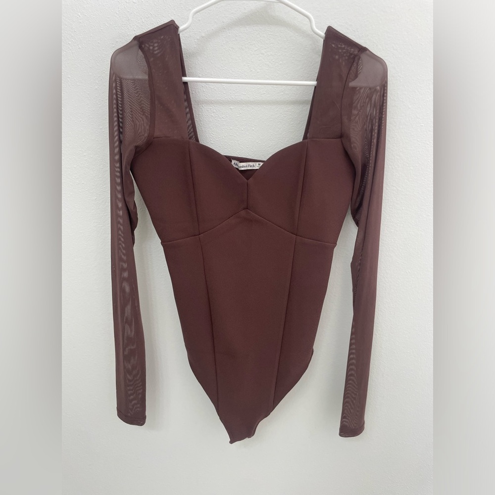 Abercrombie Mesh Long Sleeve Bodysuit